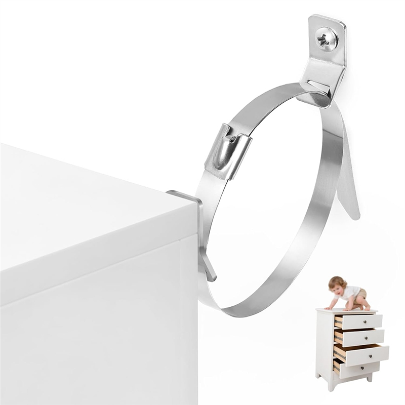 A04G-For Bookshelf Cabinet Ear - Earthquake Anchor Strap recension och pris