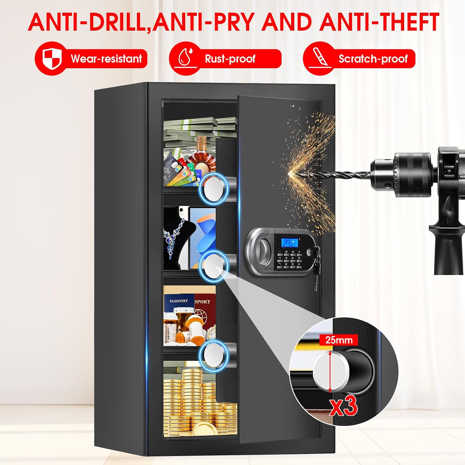 Fire Proof Safe for Home Docum - Fire Safe Document recension och pris