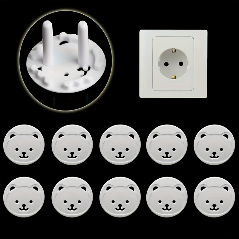 10pcs Bear EU Power Socket Ele - Outlet Cover Baby recension och pris