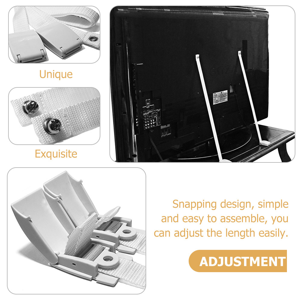 2Pcs TV Anti Tip Strap Adjusta - Earthquake Anchor Strap recension och pris