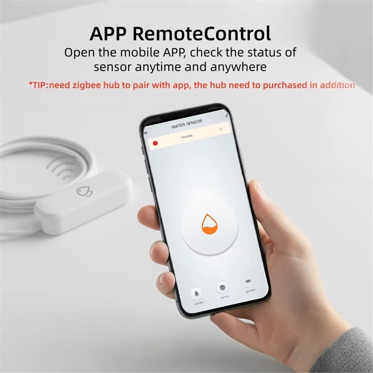 Compatible ZigBee Water Leak S - Water Alarm Sensor recension och pris