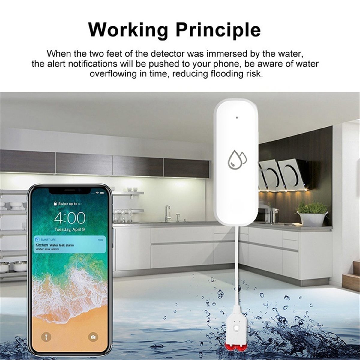 Compatible ZigBee Water Leak S - Water Alarm Sensor recension och pris